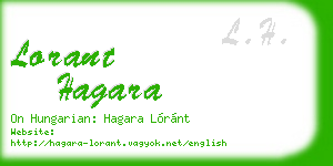 lorant hagara business card